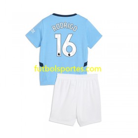 Camiseta Manchester City RODRIGO 16 Niño Primera Equipación 2024/2025